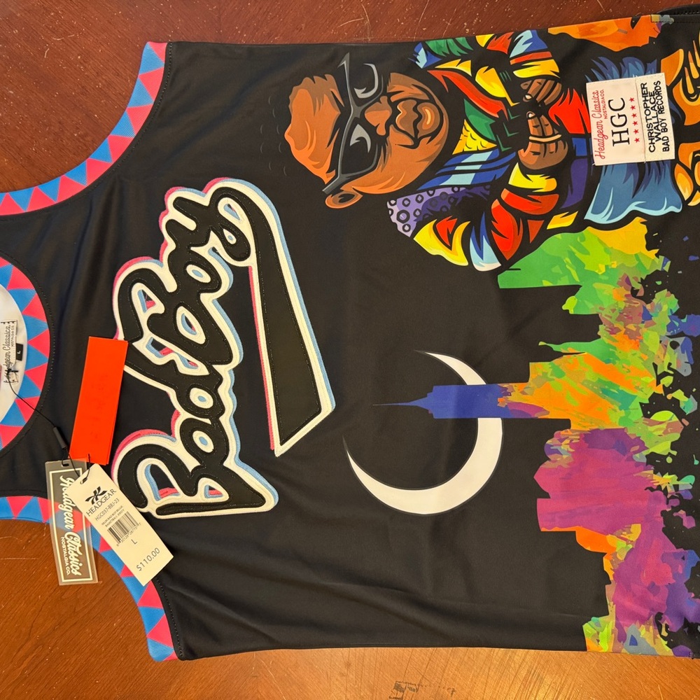 HGC men’s size Large Bad Boy Men's Graphic Jersey - Black Multicolor